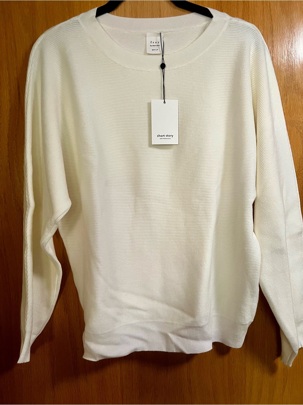 NWT- Ivory stitch dolman Sweater